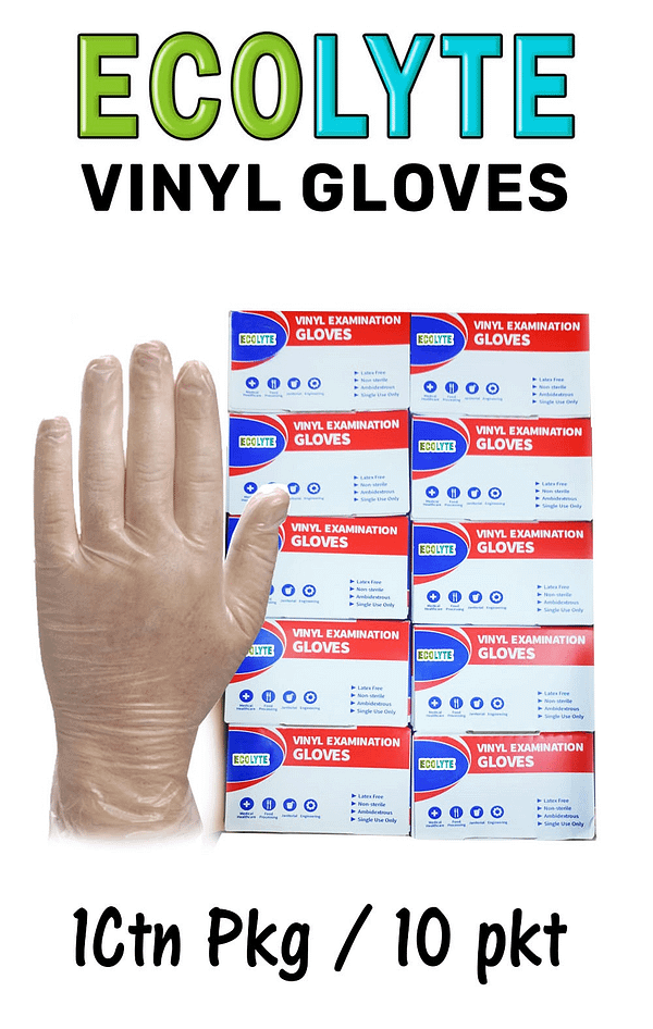 Ecolyte vinyl gloves
